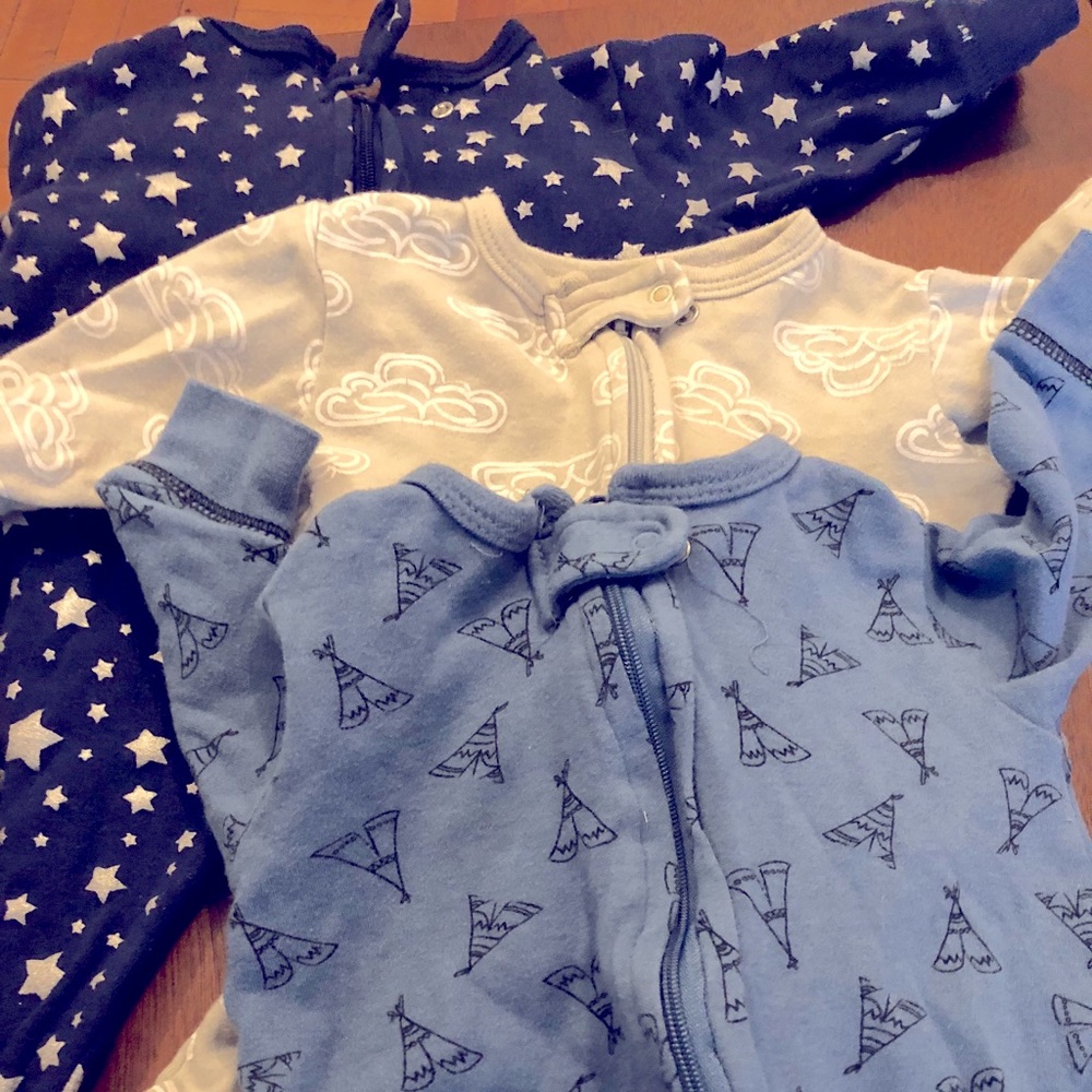 Set of 3 HB & Yoga Sprout Onsie Tepee, Clouds,Star